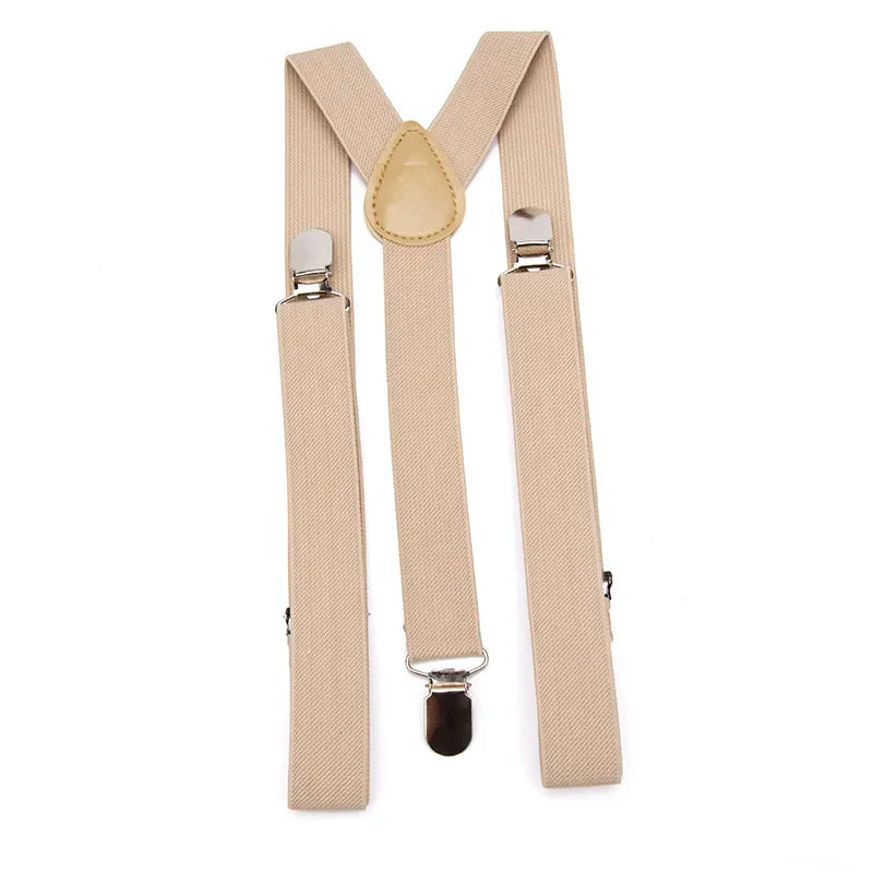 Elegant Elastic Y-Back Suspenders – Adjustable Unisex Braces in 26 Colors