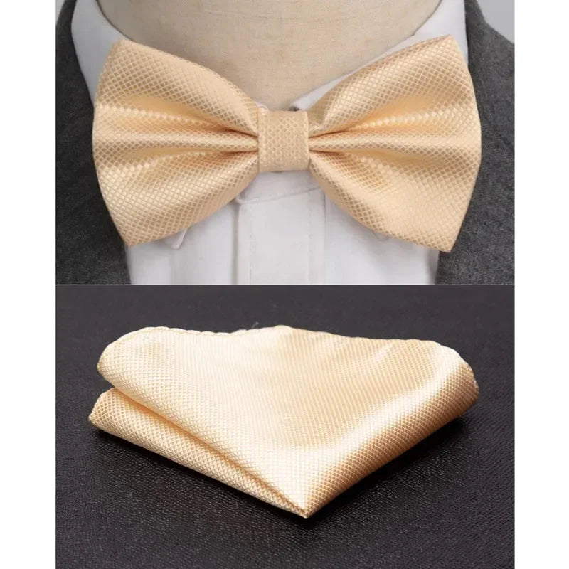 Velvero™ 2-Piece Bowtie & Cravat Set – Solid Color Formal Accessory for Weddings & Events
