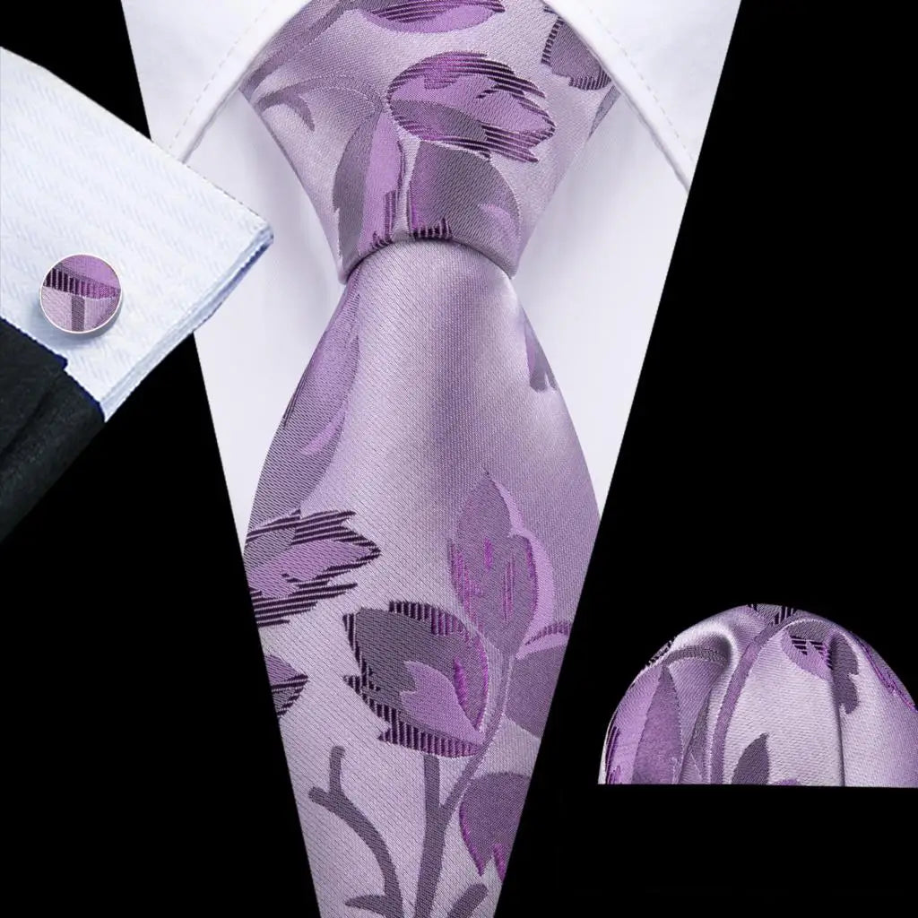 The Pink Coral Silk Tie Set