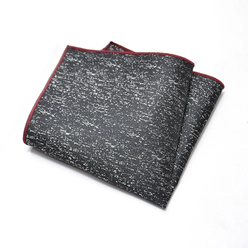 25cm Men’s Classic Paisley Striped Pocket Square – Elegant Handkerchief for Suit & Wedding