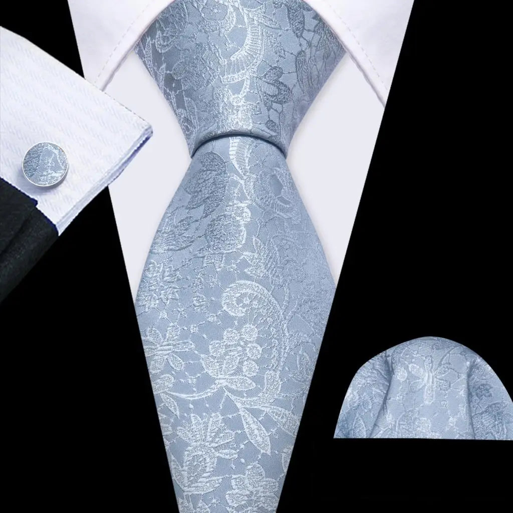 The Blue Spectrum Silk Tie Set