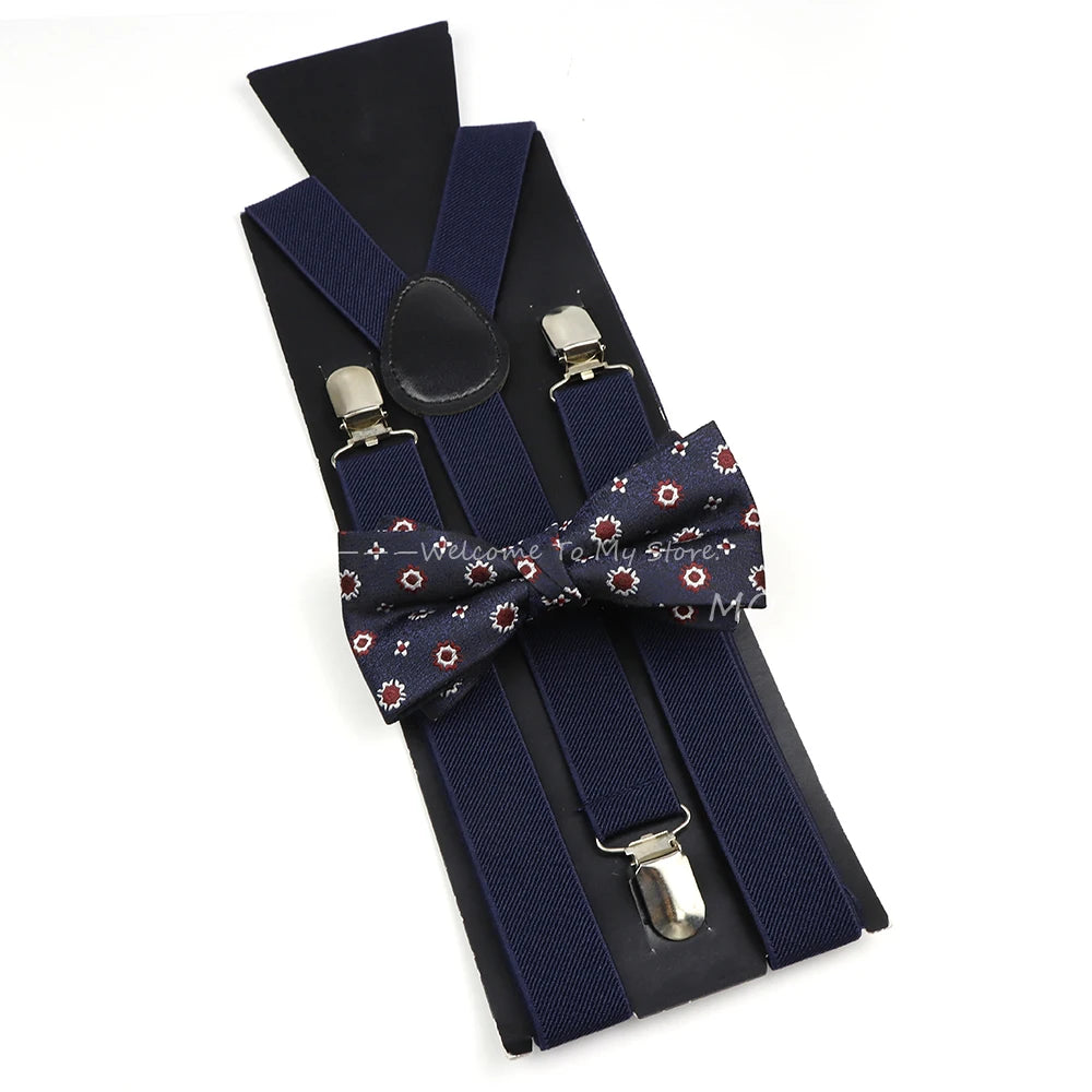 The Langford Striped Suspenders & Bowtie Set