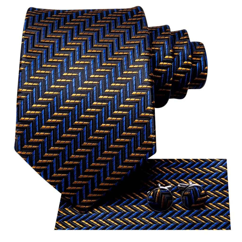 Navy & Gold Regal Paisley