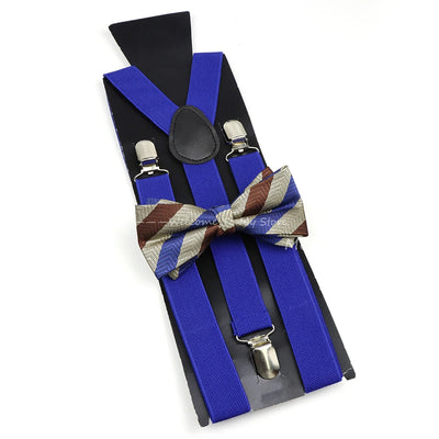 The Langford Striped Suspenders & Bowtie Set