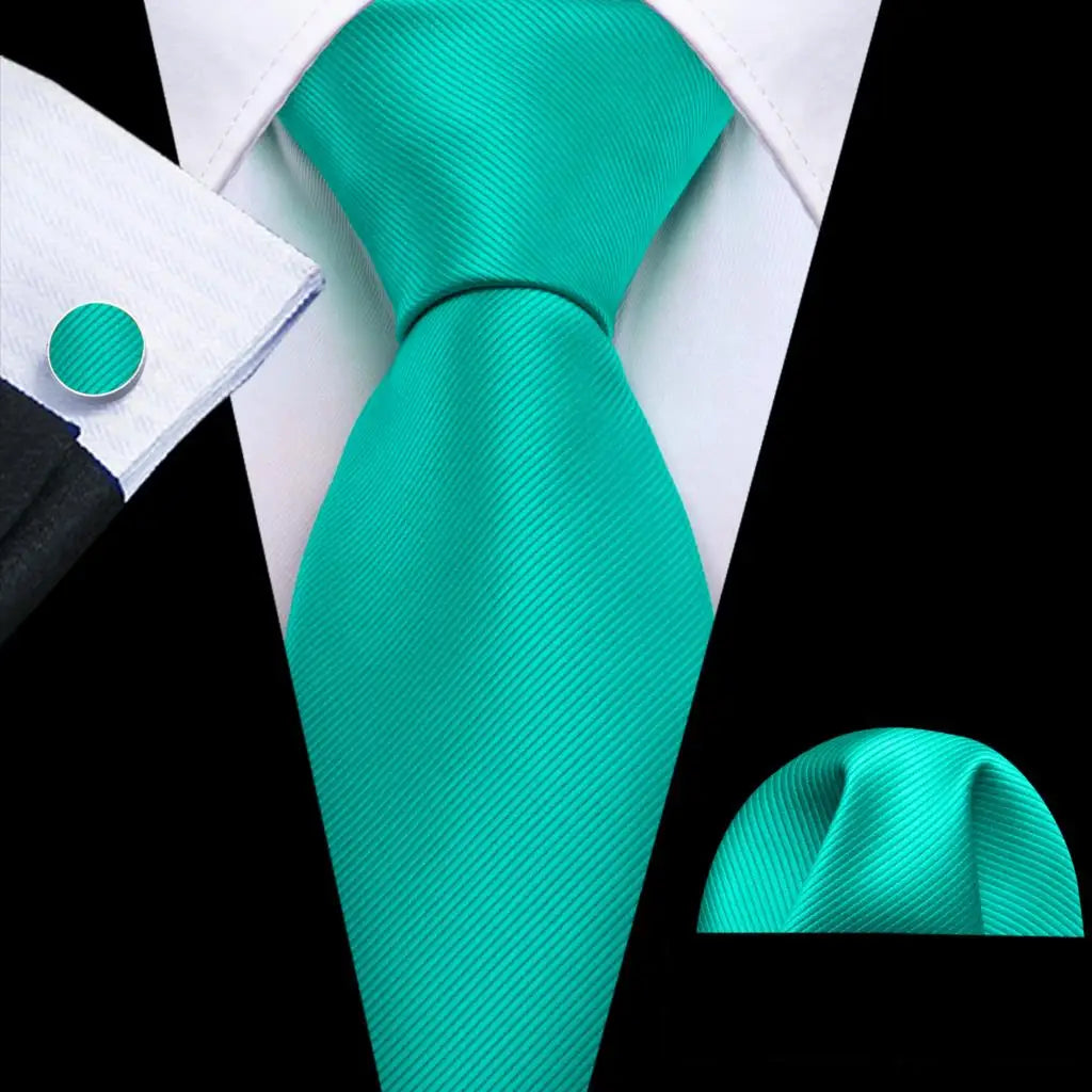 The Green Silk Tie Set