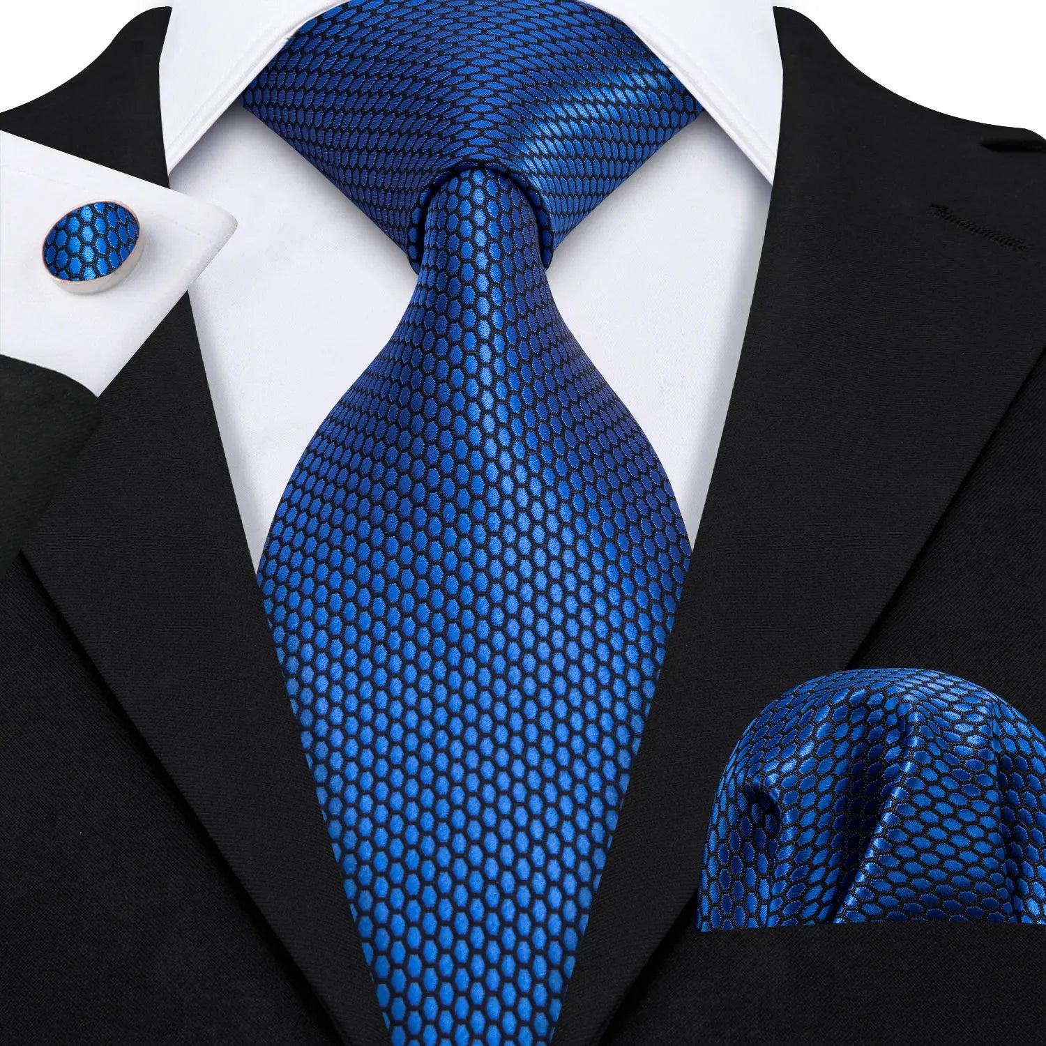 The Blue Spectrum Silk Tie Set