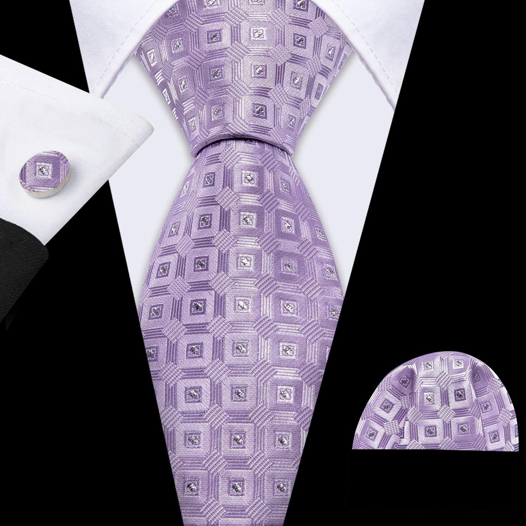 The Pink Coral Silk Tie Set