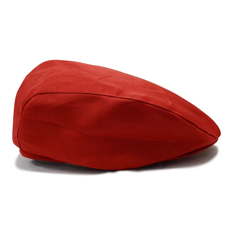 Classic Cotton Blend Ivy Beret Cap – Unisex Adjustable Flat Brim Hat
