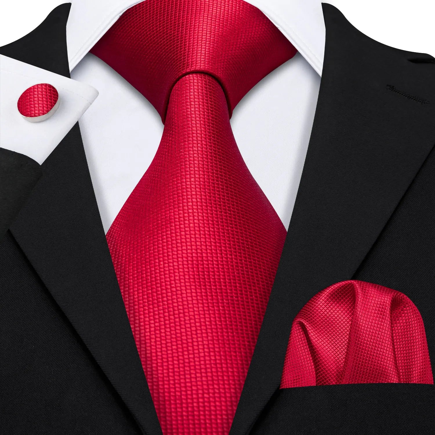 The Burgundy Rose Silk Tie Set