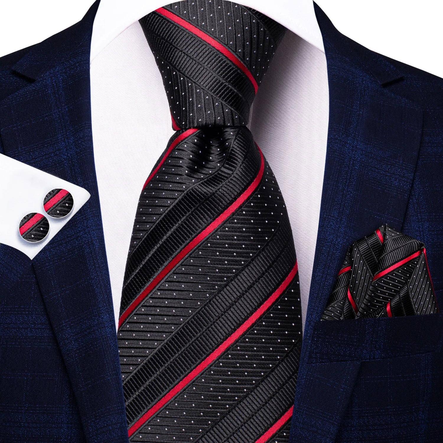 Burgundy Monarch™ Silk Tie Set
