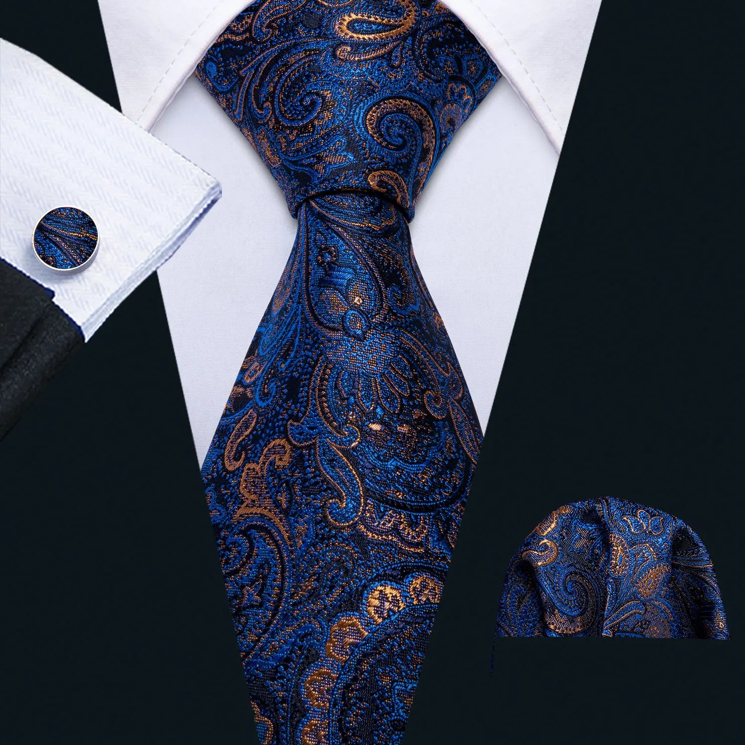 The Blue Spectrum Silk Tie Set