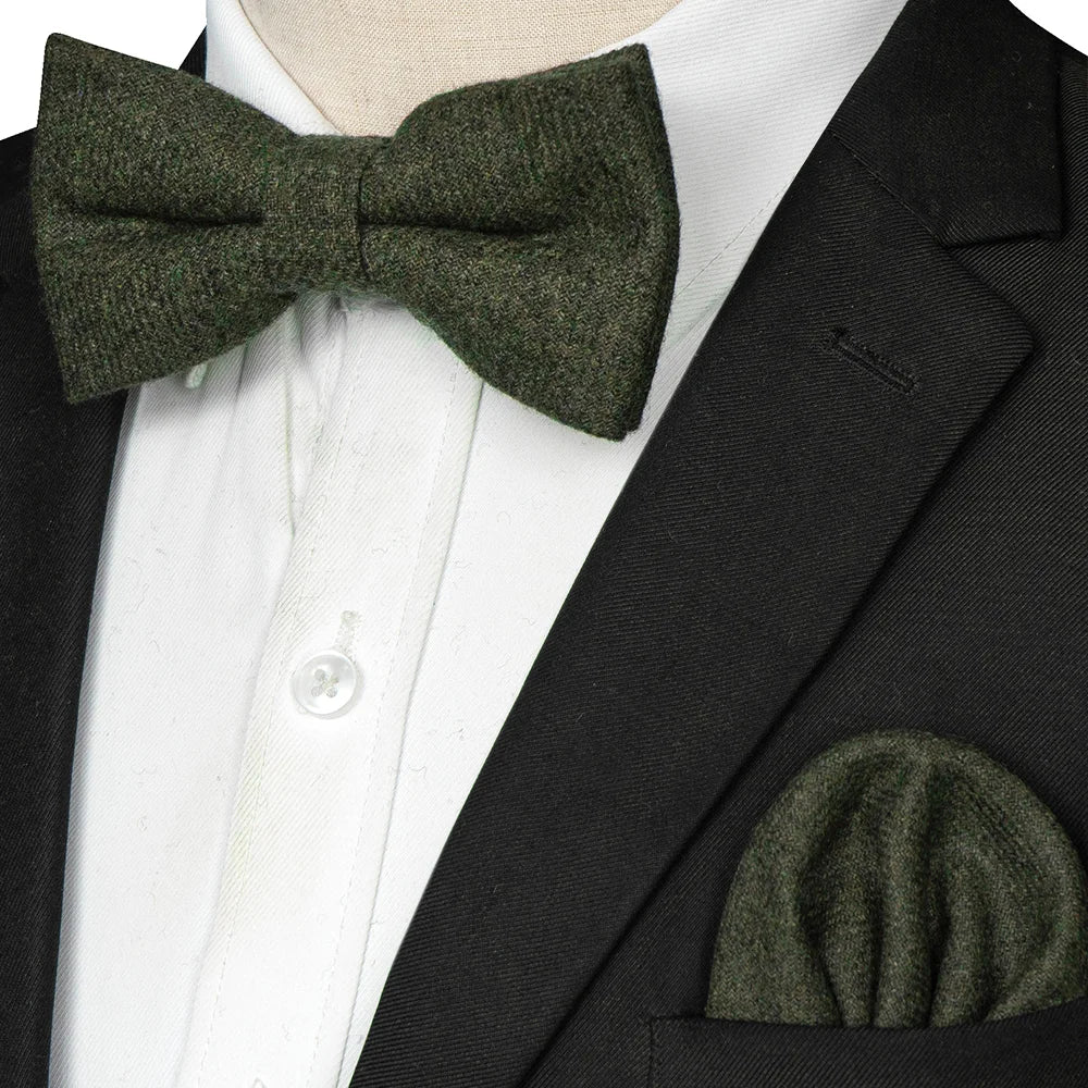 NordBow™ Cashmere Bow Tie & Handkerchief Set