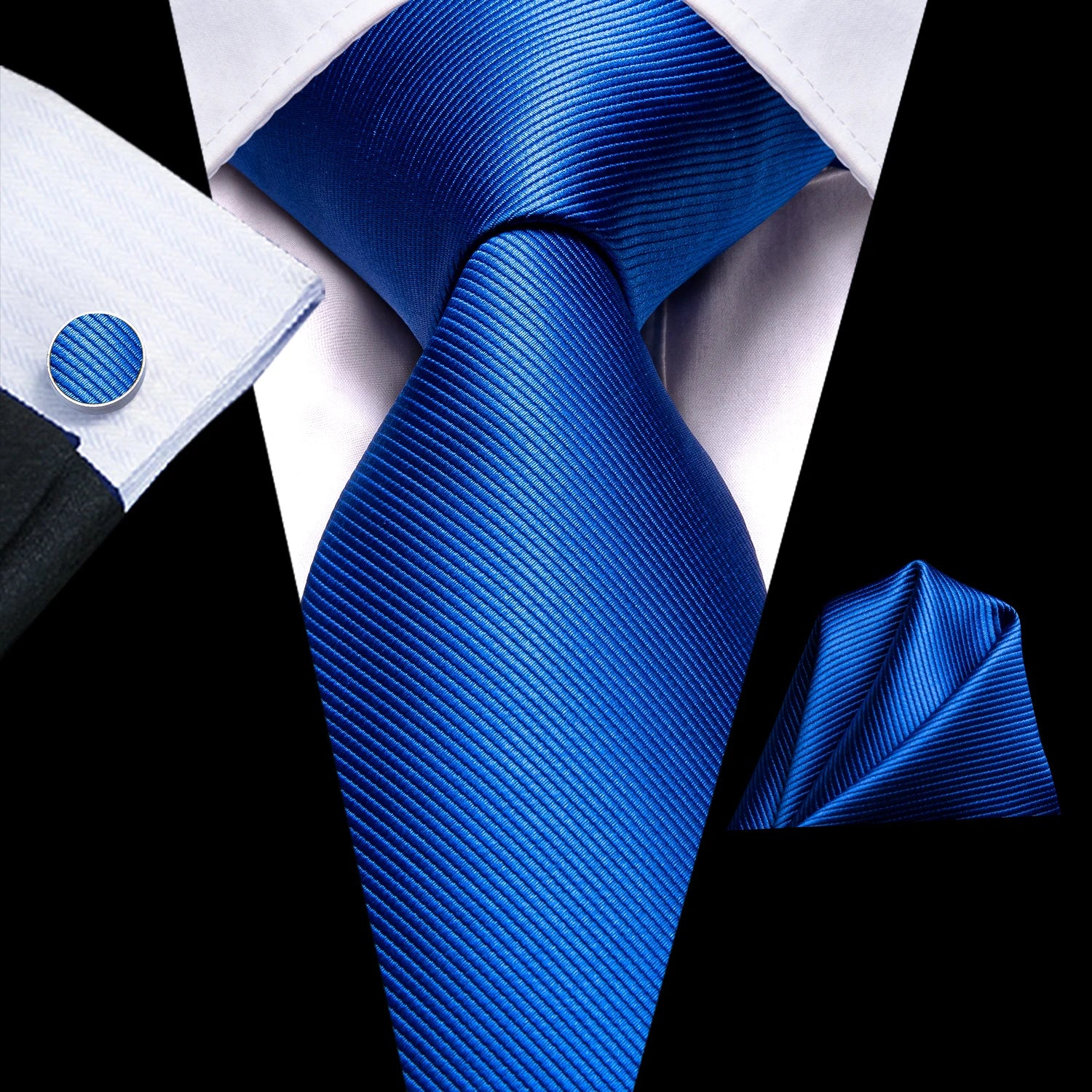 The Blue Spectrum Silk Tie Set