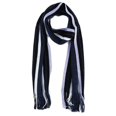 Casual Cashmere Men Striped Scarf – Winter Warm Tassel Shawl