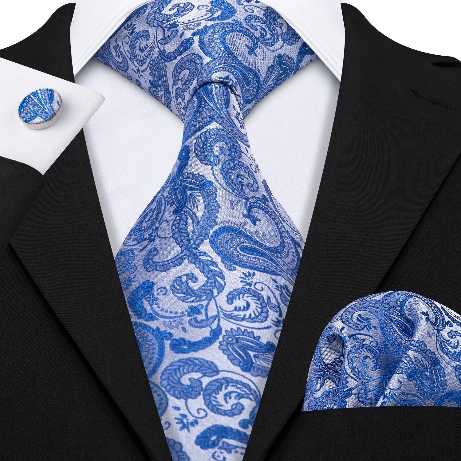 The Blue Spectrum Silk Tie Set