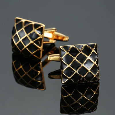 High-Quality Square Copper Cufflinks – Luxury Business & Formal Shirt Accessories for Men