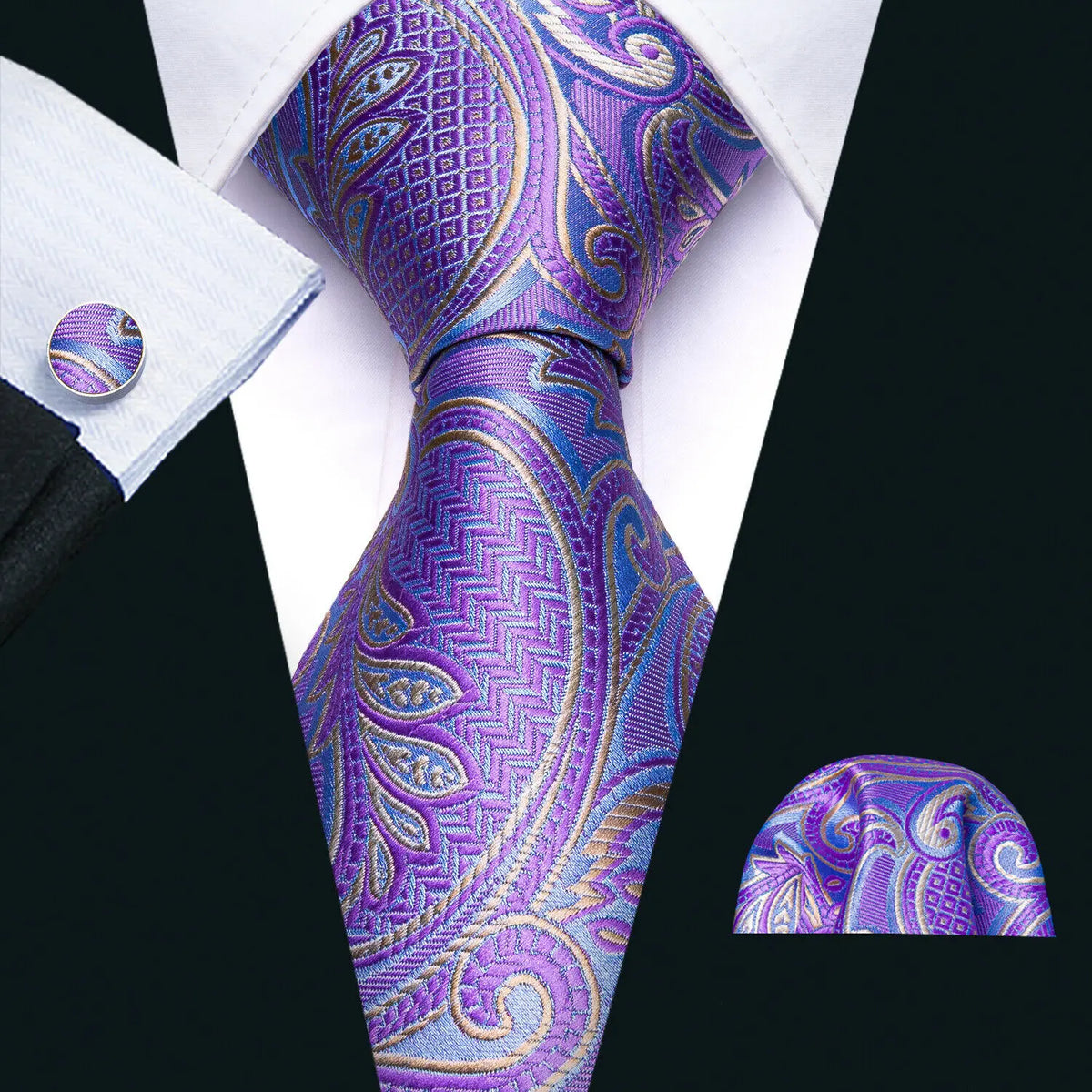 Violet Heritage Tie & Accessories Set
