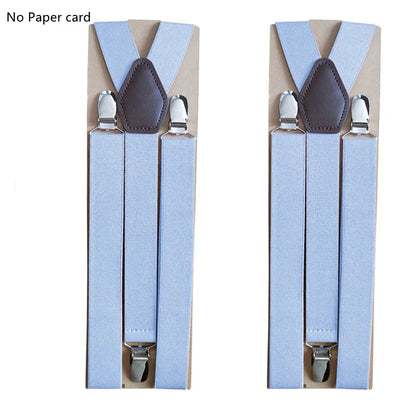 Hbright Classic 3-Clip Adjustable Suspenders – Striped Elastic Braces for Men