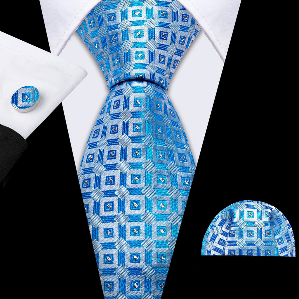The Blue Spectrum Silk Tie Set