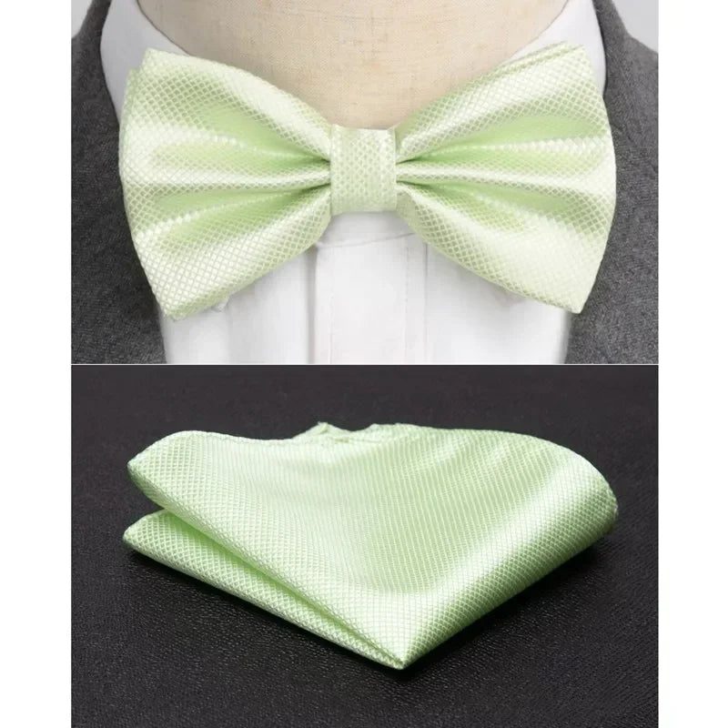 Velvero™ 2-Piece Bowtie & Cravat Set – Solid Color Formal Accessory for Weddings & Events