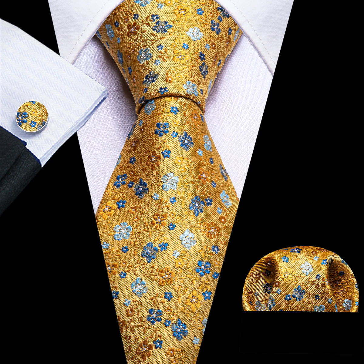 Golden Hour Jacquard Tie & Accessories Set