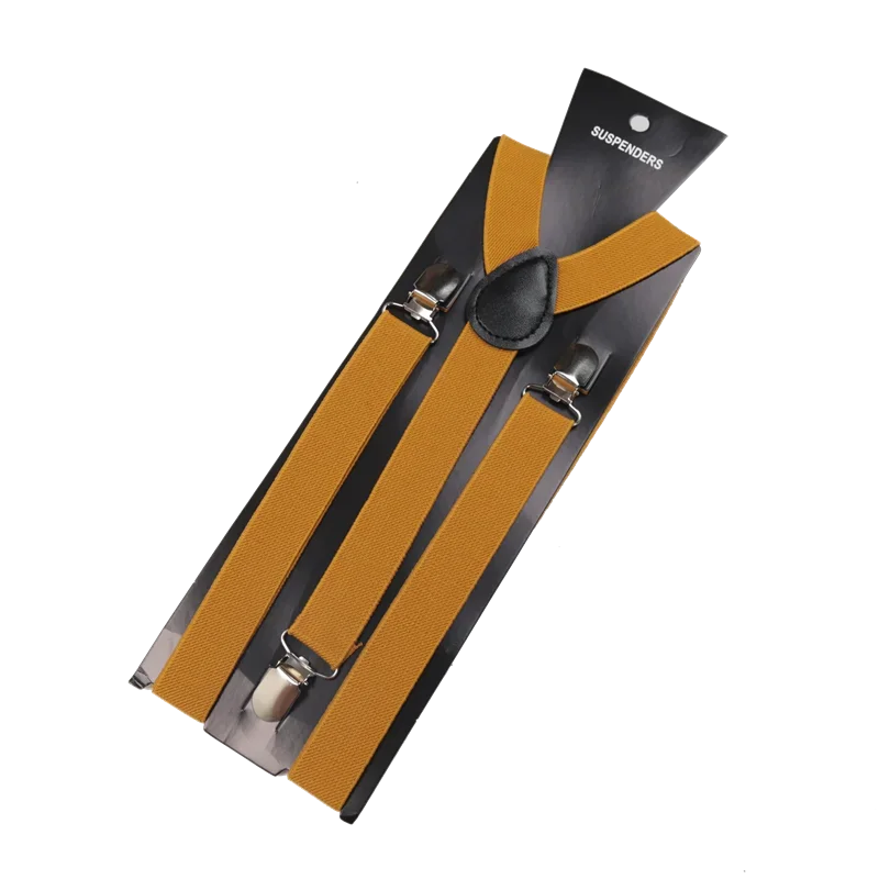 Elegant Elastic Y-Back Suspenders – Adjustable Unisex Braces in 26 Colors