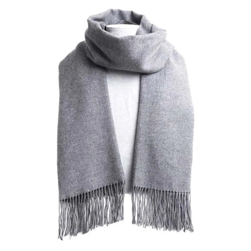 CozyWeave™ Imitation Cashmere Scarf – Winter Tassel Shawl & Soft Warm Wrap 