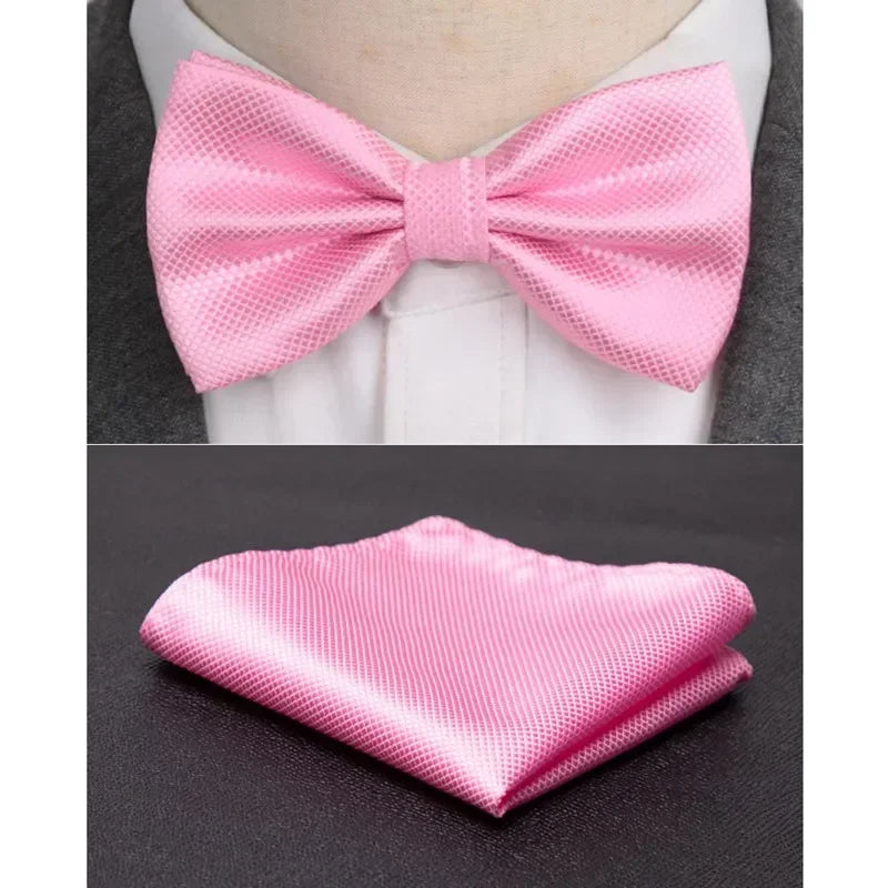 Velvero™ 2-Piece Bowtie & Cravat Set – Solid Color Formal Accessory for Weddings & Events