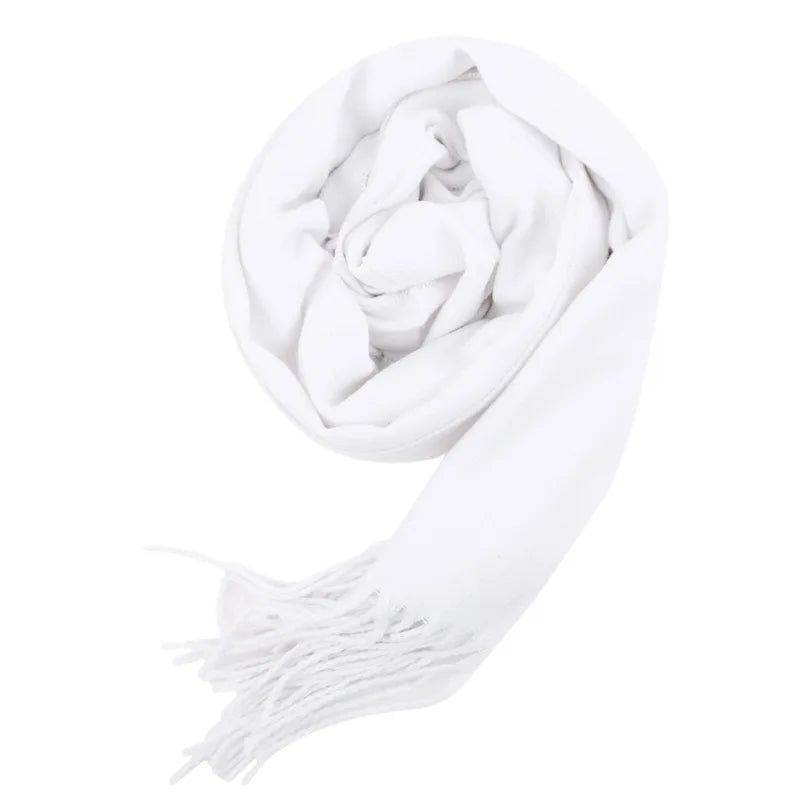 CozyWeave™ Imitation Cashmere Scarf – Winter Tassel Shawl & Soft Warm Wrap 
