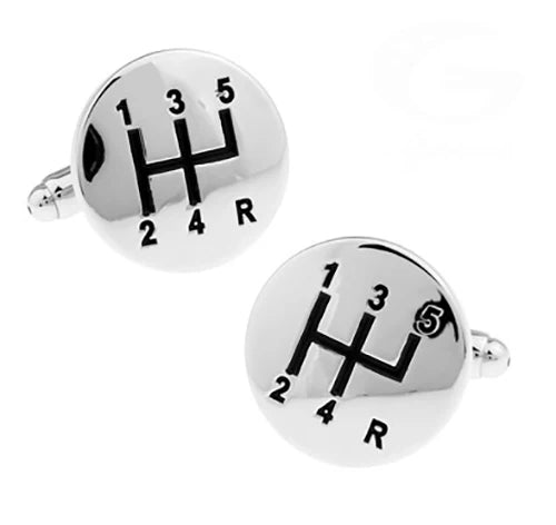 Classic Engine Motif Brass Cufflinks