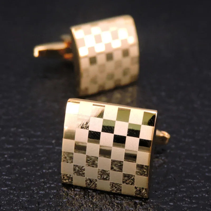 High-Quality Square Copper Cufflinks – Luxury Business & Formal Shirt Accessories for Men