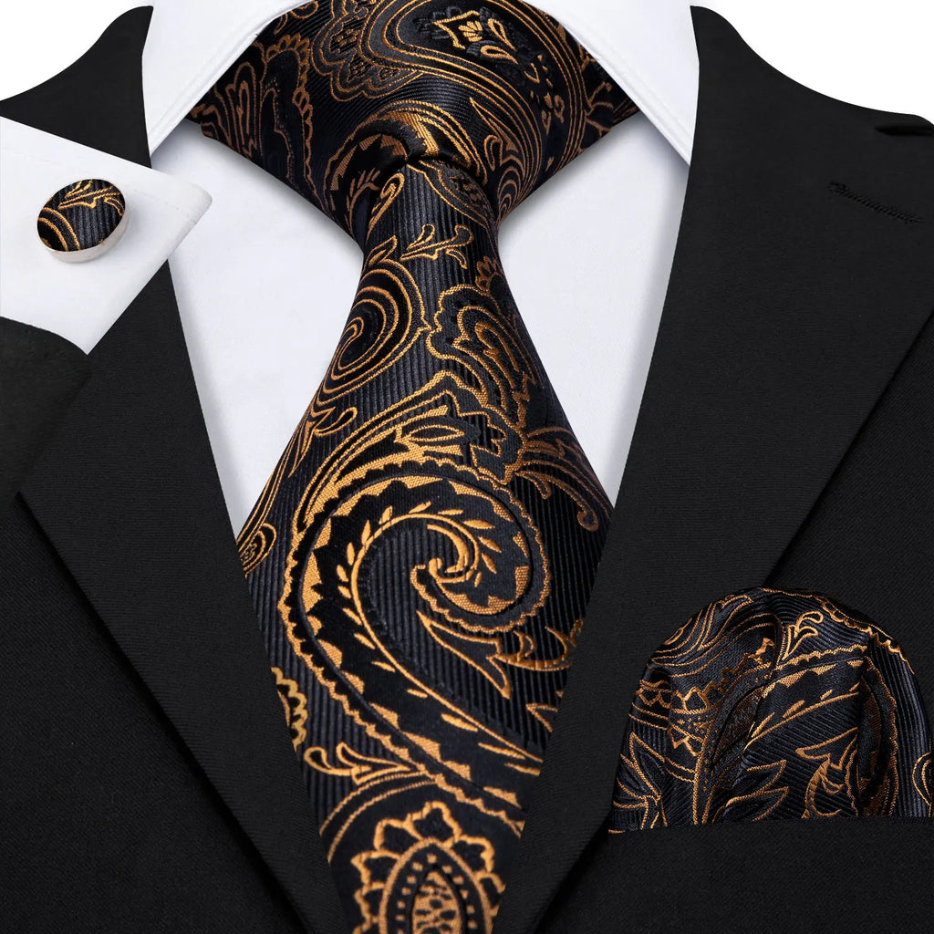 Golden Hour Jacquard Tie & Accessories Set