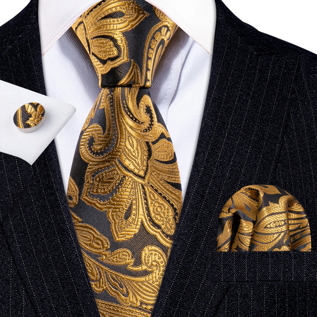Golden Hour Jacquard Tie & Accessories Set