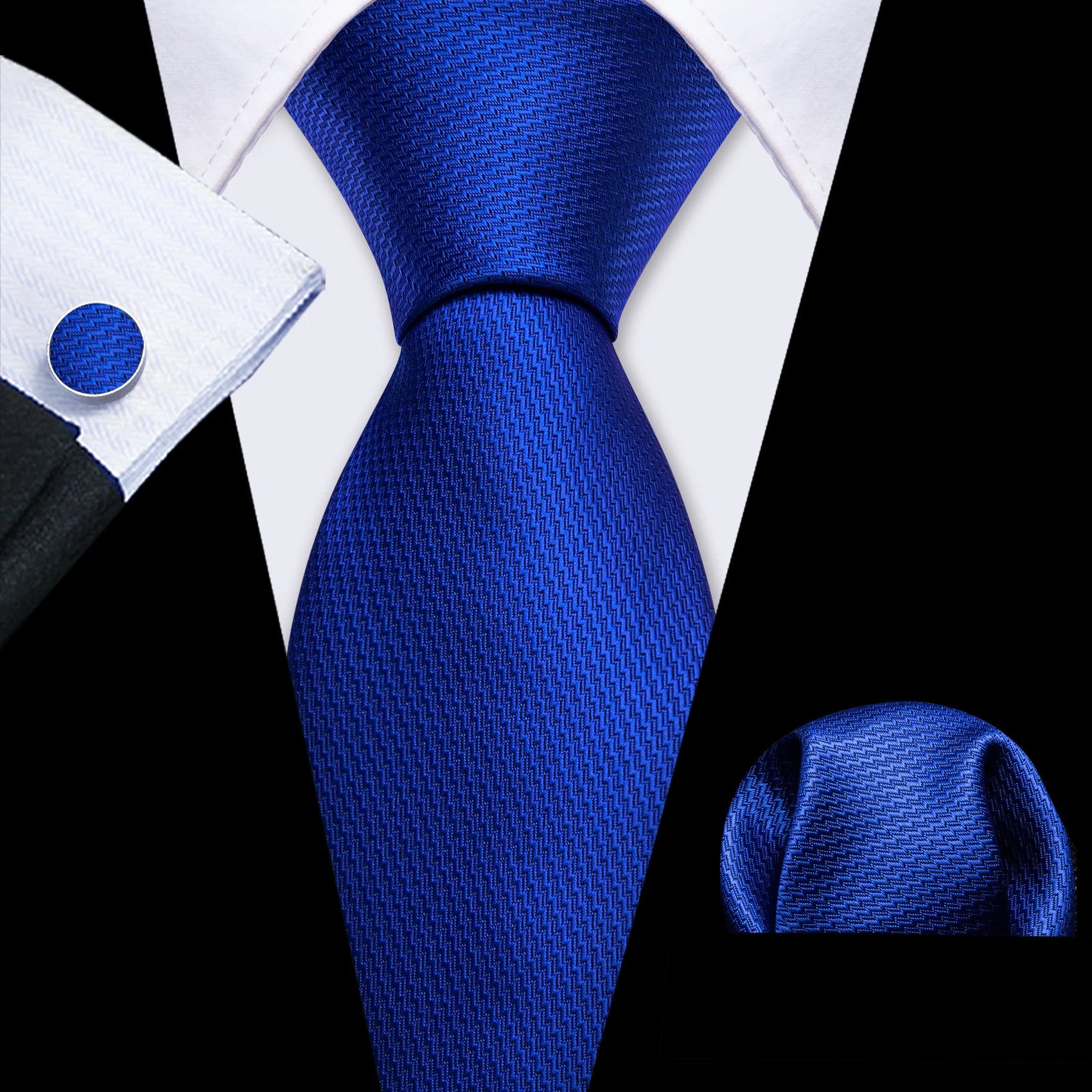 The Blue Spectrum Silk Tie Set