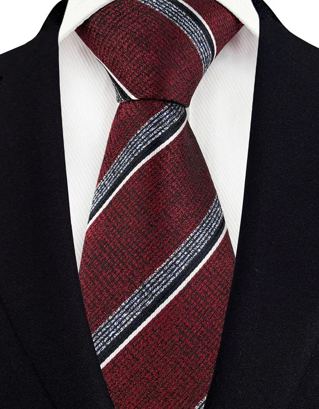 VelvetLine™ Classic Dark Red Paisley Tie (8CM)