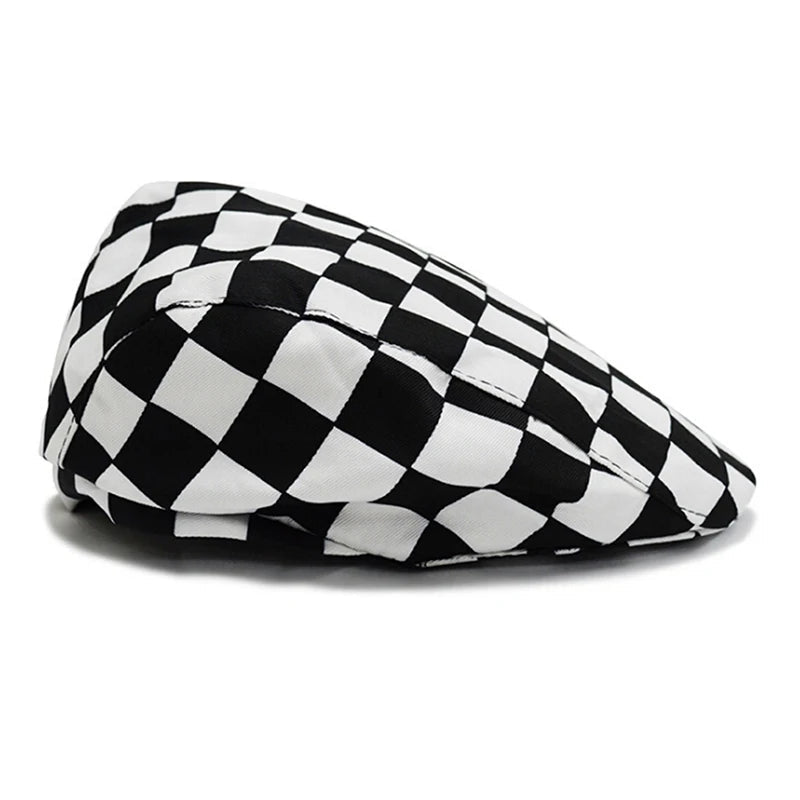 Classic Cotton Blend Ivy Beret Cap – Unisex Adjustable Flat Brim Hat