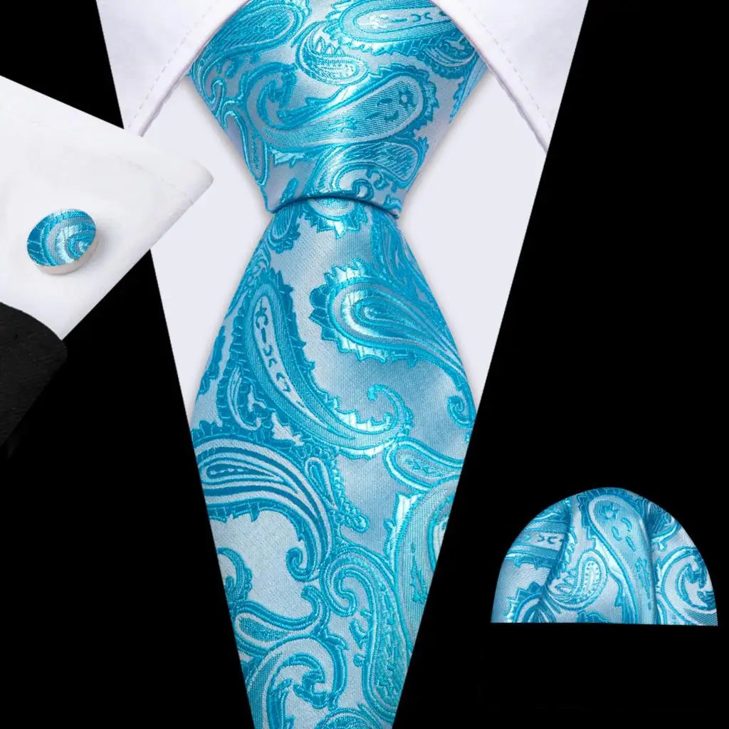 The Blue Spectrum Silk Tie Set