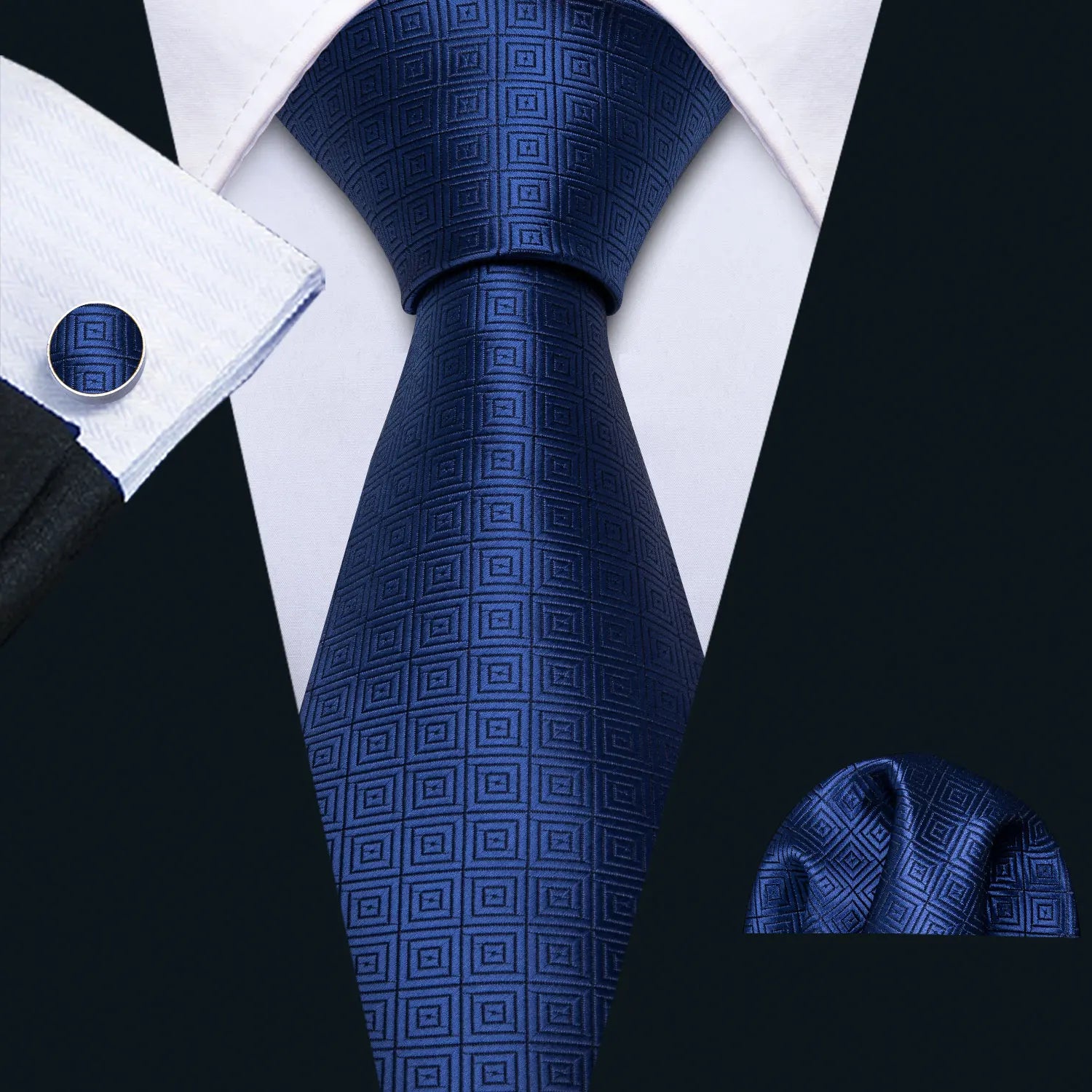 The Blue Spectrum Silk Tie Set