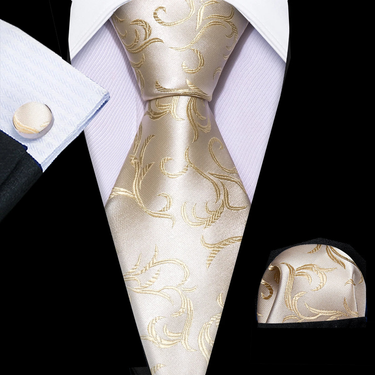 Golden Hour Jacquard Tie & Accessories Set
