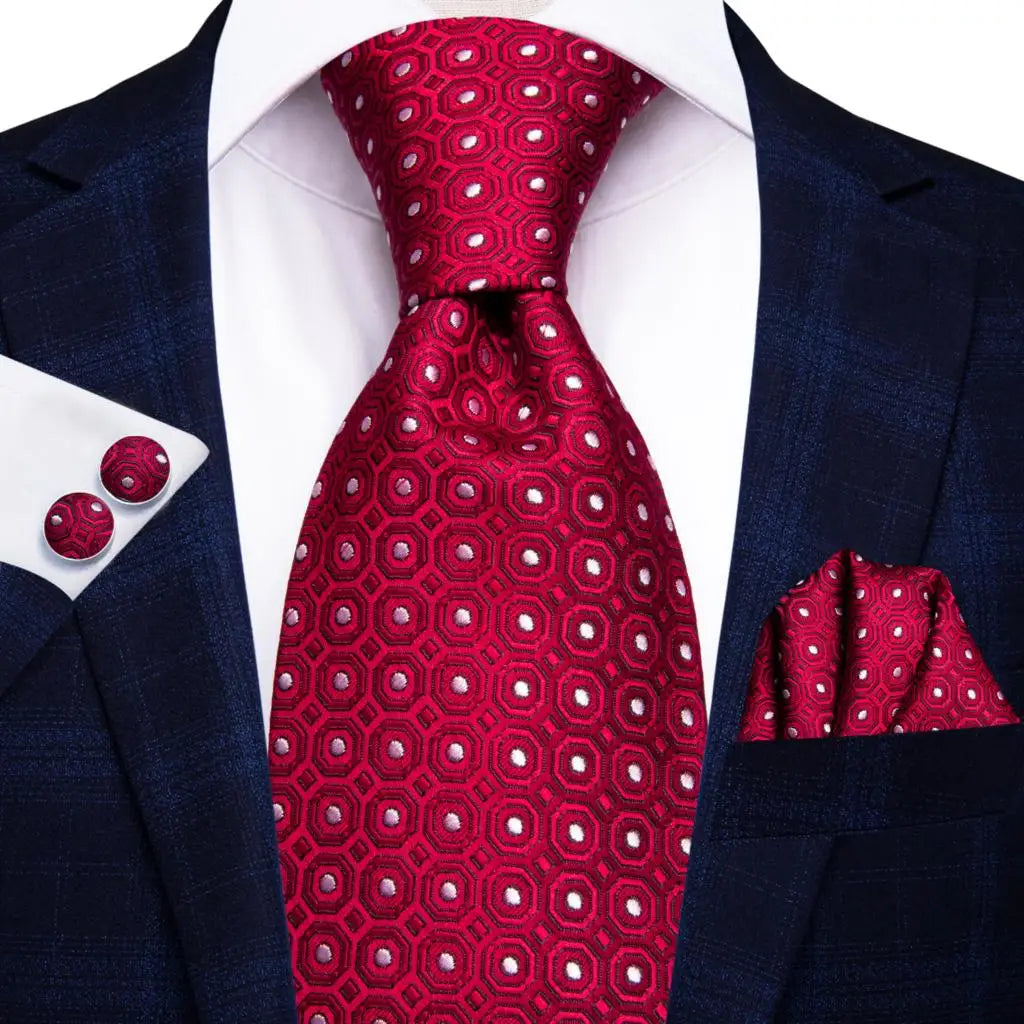 Burgundy Monarch™ Silk Tie Set