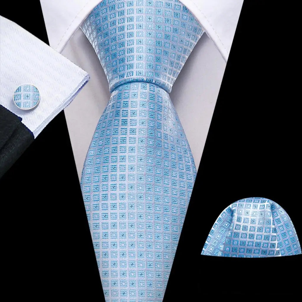 The Blue Spectrum Silk Tie Set