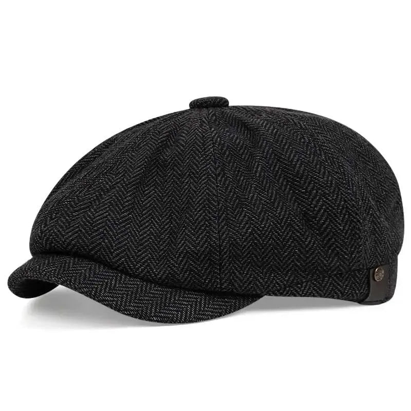 BristolCap™ Retro Peaky Blinders Beret – Classic Octagonal Newsboy Hat for Men