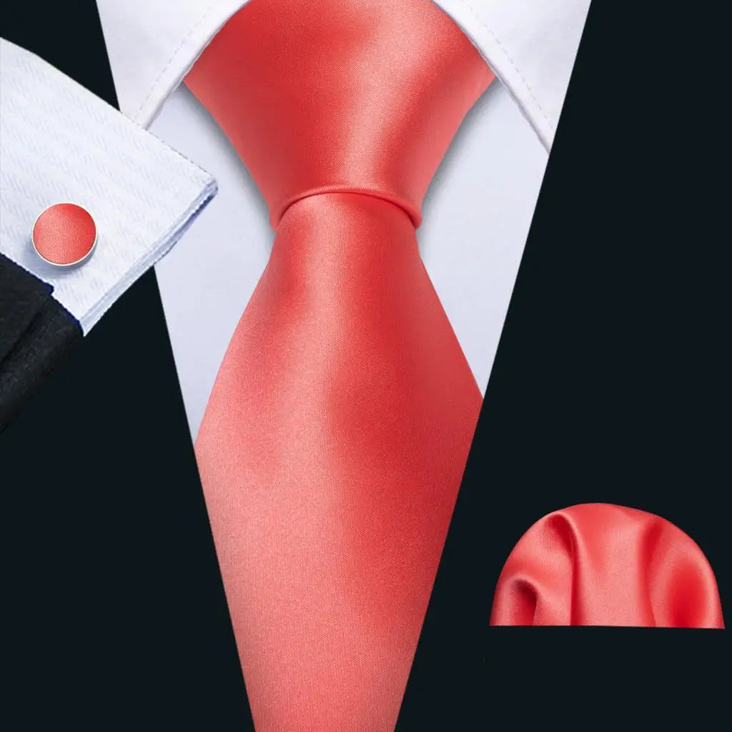 The Burgundy Rose Silk Tie Set