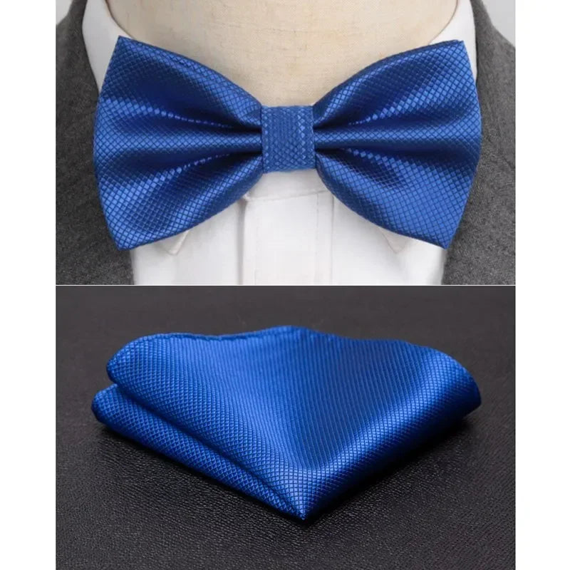 Velvero™ 2-Piece Bowtie & Cravat Set – Solid Color Formal Accessory for Weddings & Events