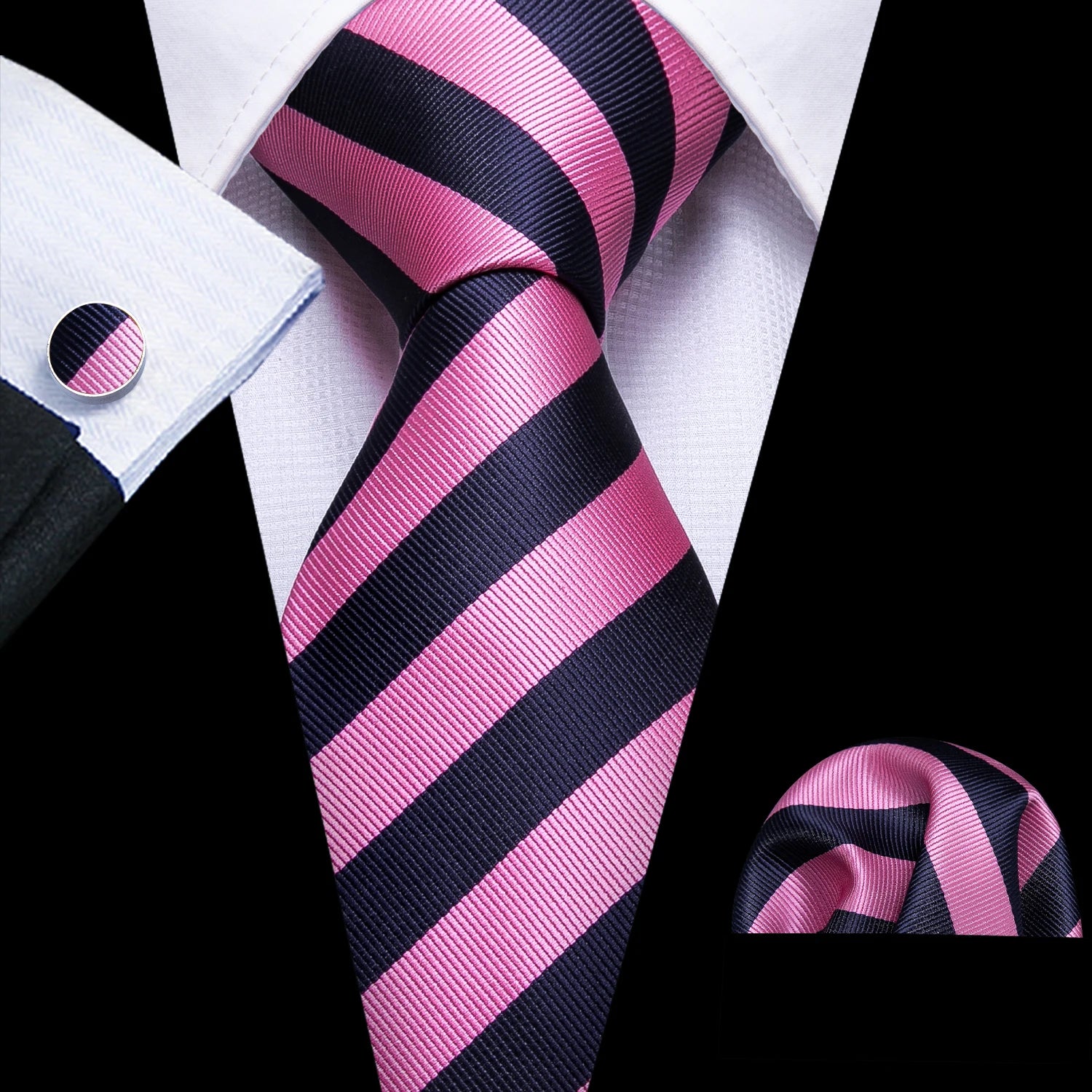 The Pink Coral Silk Tie Set