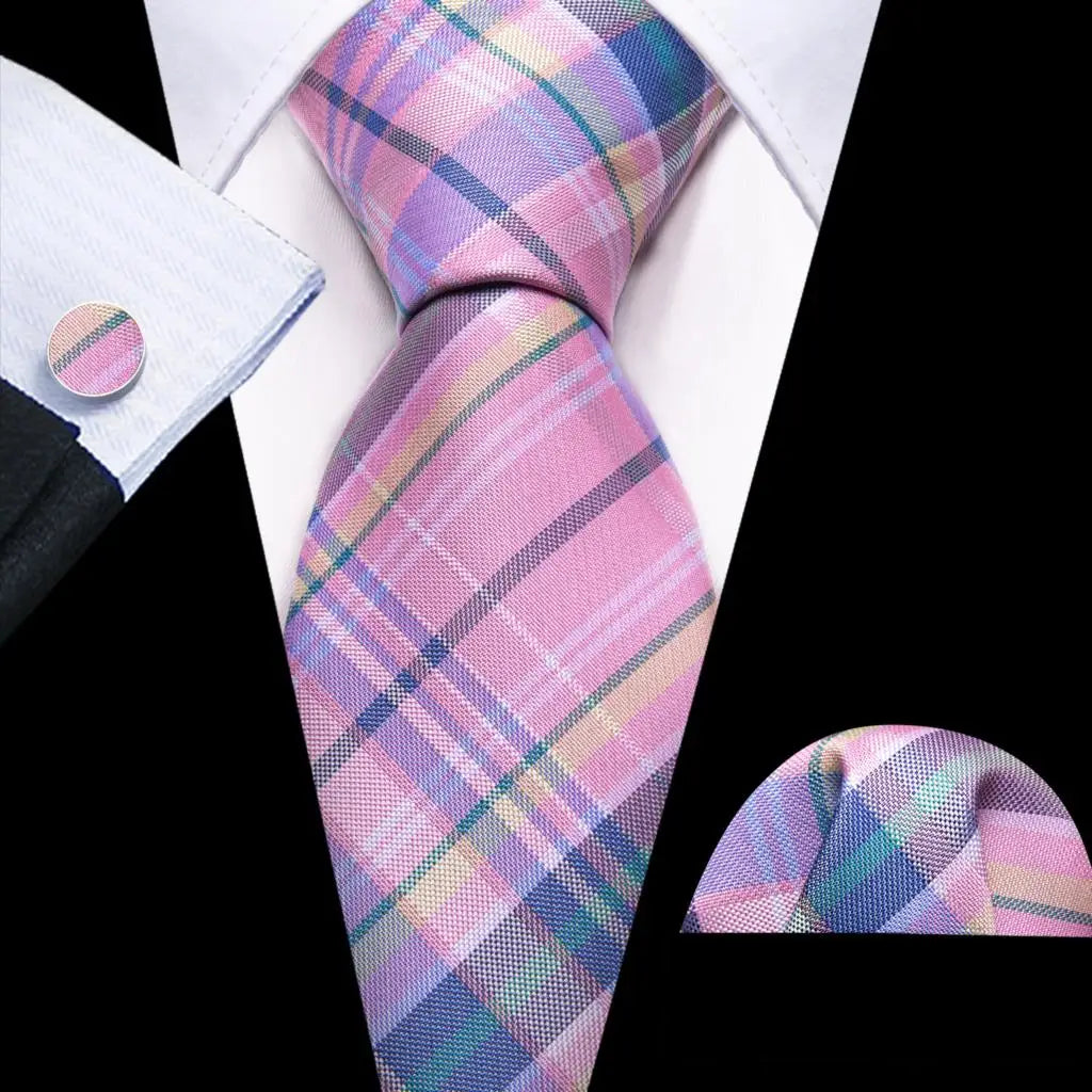 The Pink Coral Silk Tie Set