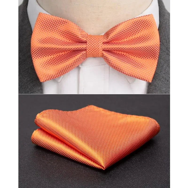 Velvero™ 2-Piece Bowtie & Cravat Set – Solid Color Formal Accessory for Weddings & Events