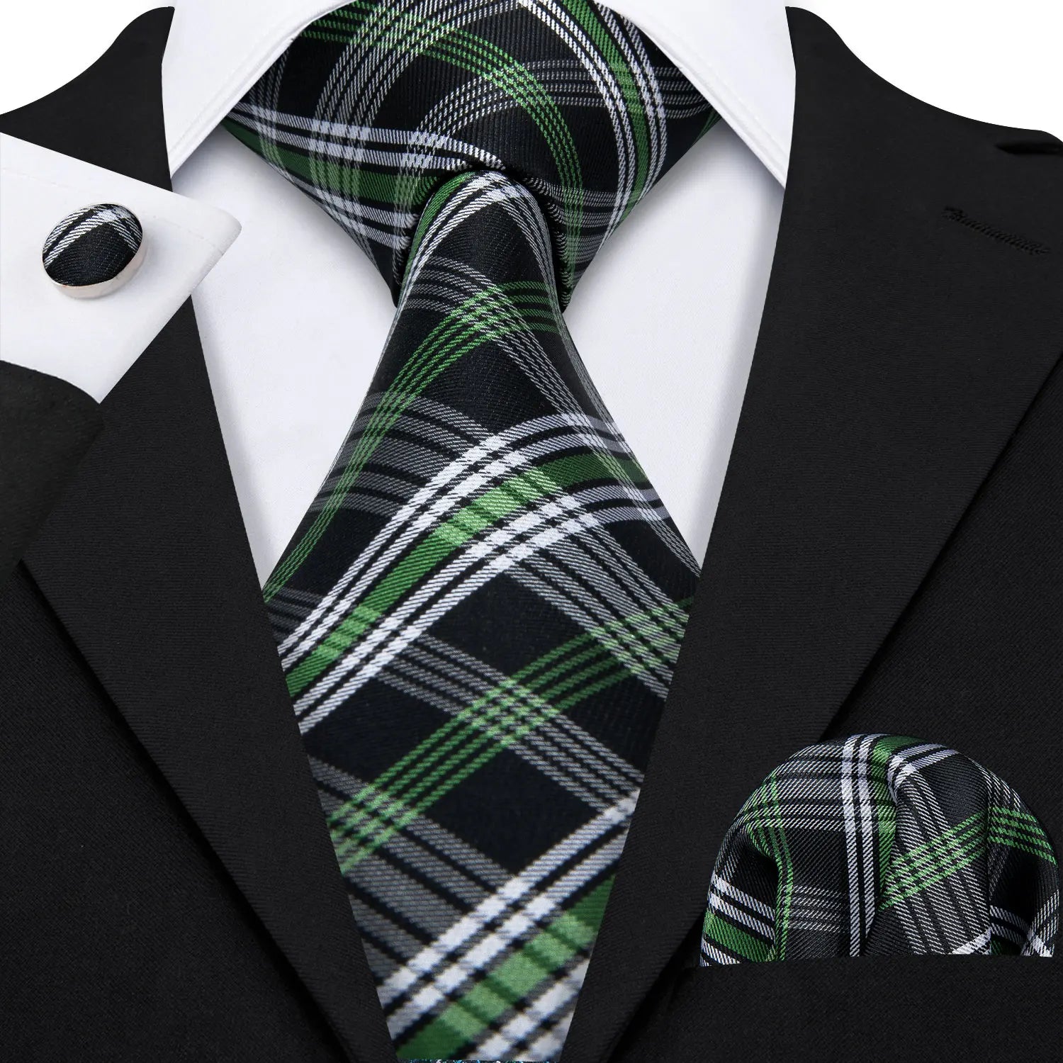 The Green Silk Tie Set
