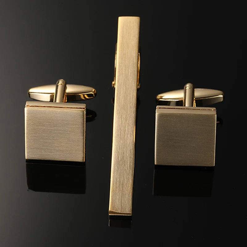 Classic Laser-Engraved Tie Clip & Cufflink Set