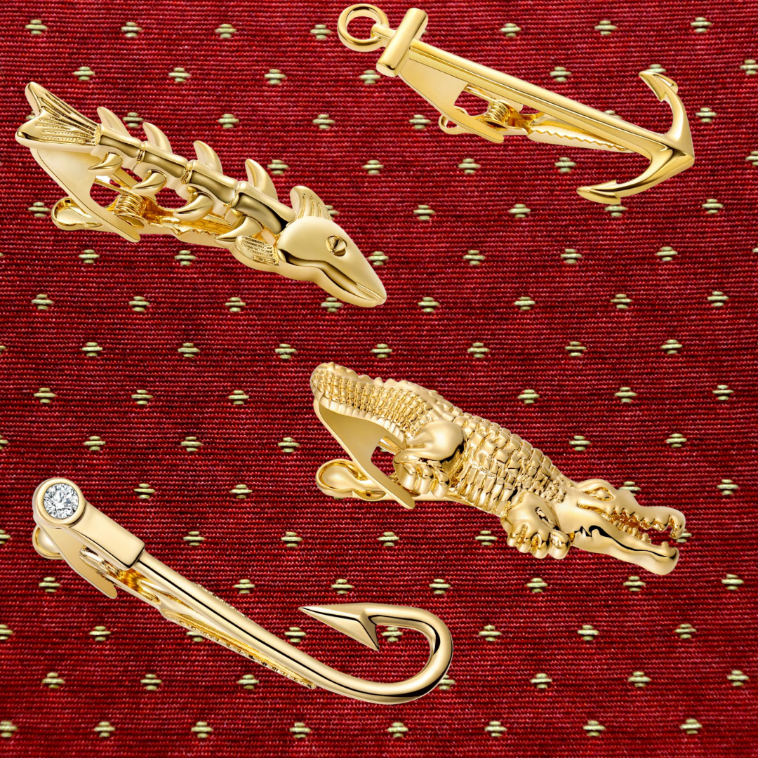 Aquatic Motif Tie Clip